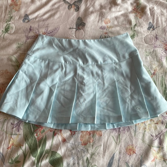 Fila Dresses & Skirts - Fila- Baby Blue Pleated Tennis Mini Skirt w Shorts